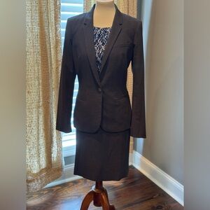 Calvin Klein Dark Gray Skirt Suit Set